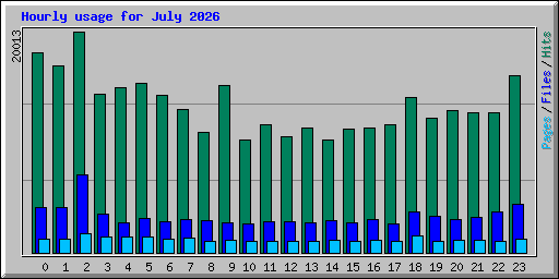 Hourly usage for July 2026