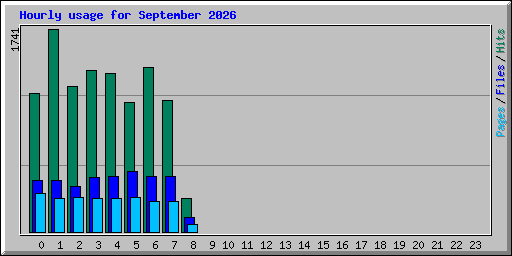 Hourly usage for September 2026